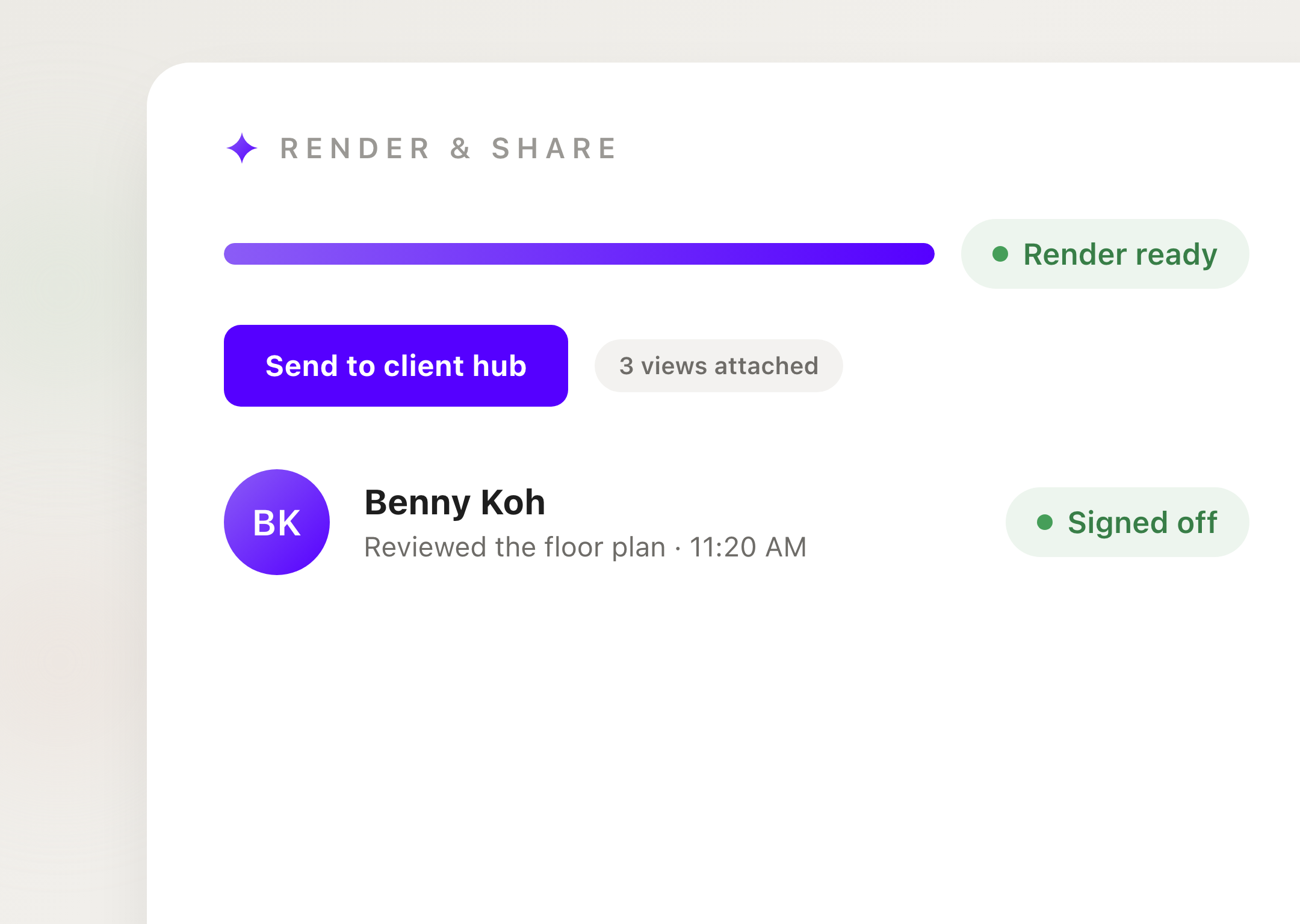 Render and share